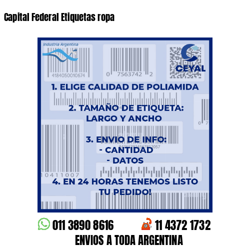 Capital Federal Etiquetas ropa