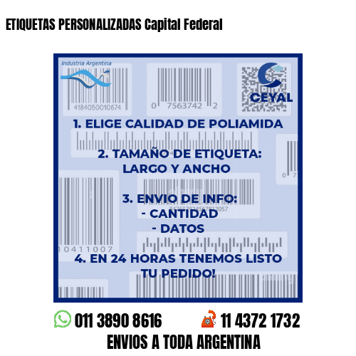 ETIQUETAS PERSONALIZADAS Capital Federal