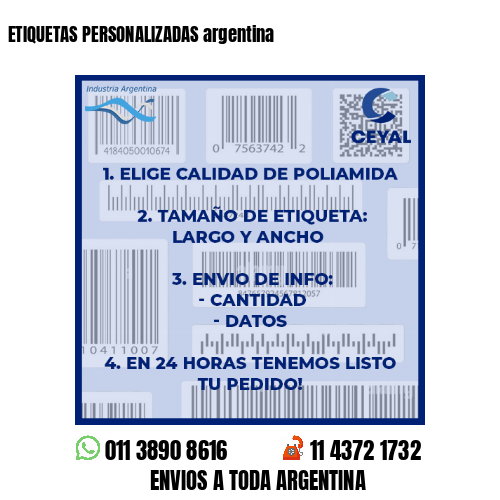 ETIQUETAS PERSONALIZADAS argentina