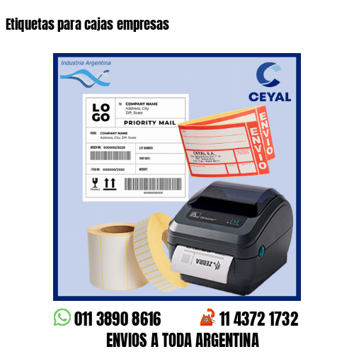 Etiquetas para cajas empresas 