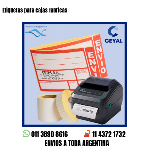 Etiquetas para cajas fabricas 