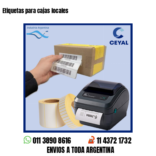 Etiquetas para cajas locales 