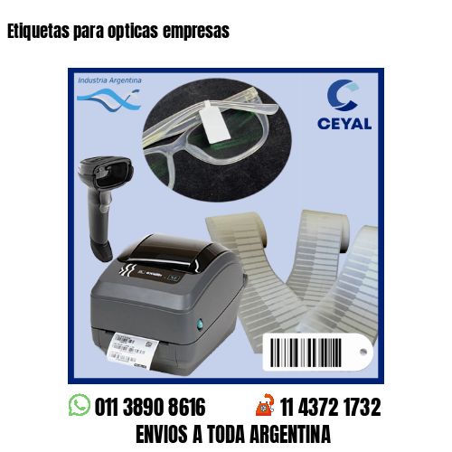 Etiquetas para opticas empresas 