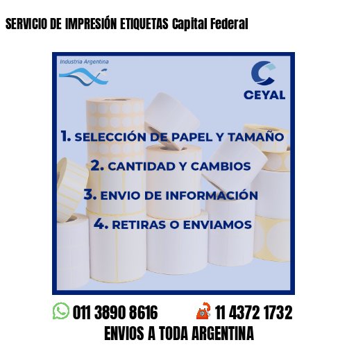 SERVICIO DE IMPRESIÓN ETIQUETAS Capital Federal   