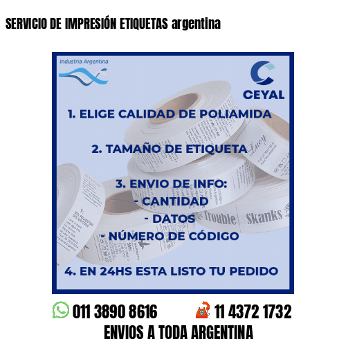 SERVICIO DE IMPRESIÓN ETIQUETAS argentina   