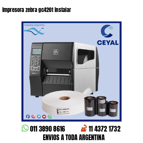 impresora zebra gc420t instalar