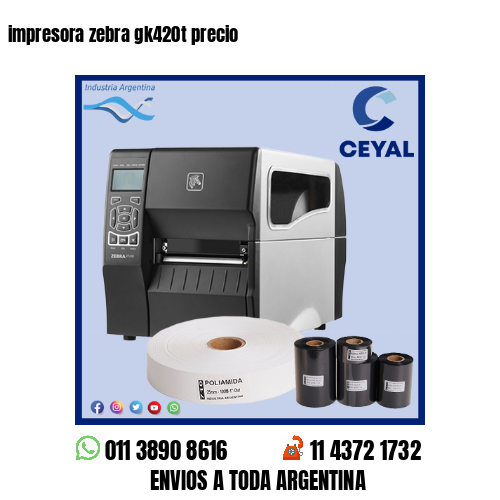 impresora zebra gk420t precio