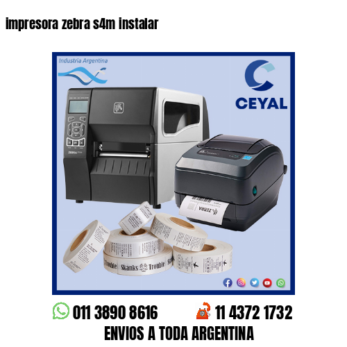 impresora zebra s4m instalar