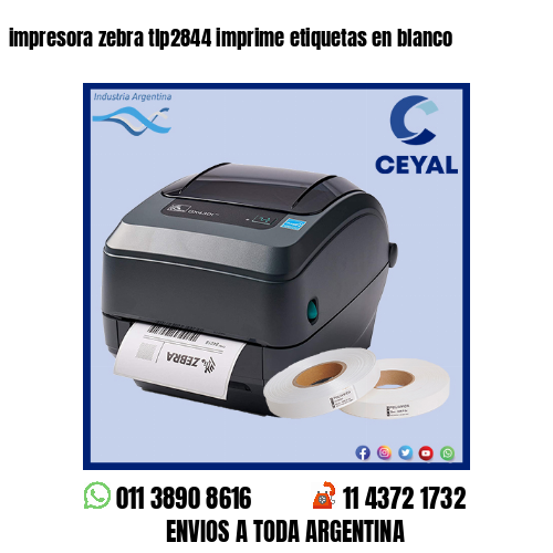 impresora zebra tlp2844 imprime etiquetas en blanco