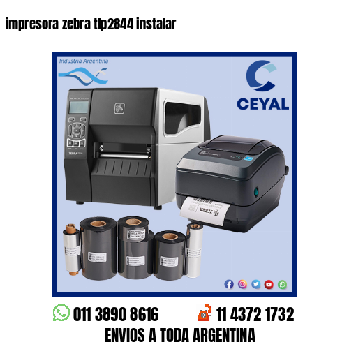 impresora zebra tlp2844 instalar