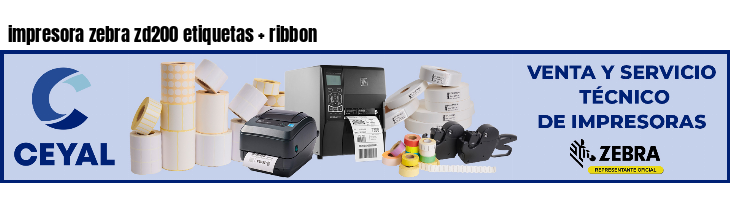 impresora zebra zd200 etiquetas   ribbon