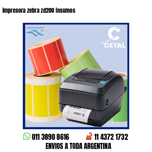 impresora zebra zd200 insumos