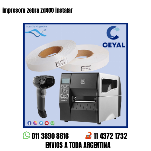 impresora zebra zd400 instalar