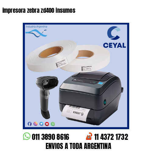 impresora zebra zd400 insumos