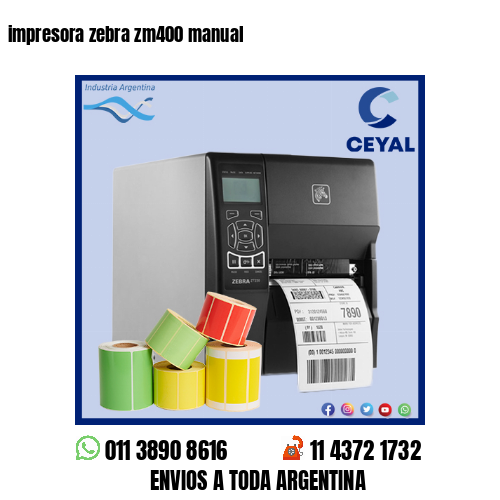 impresora zebra zm400 manual