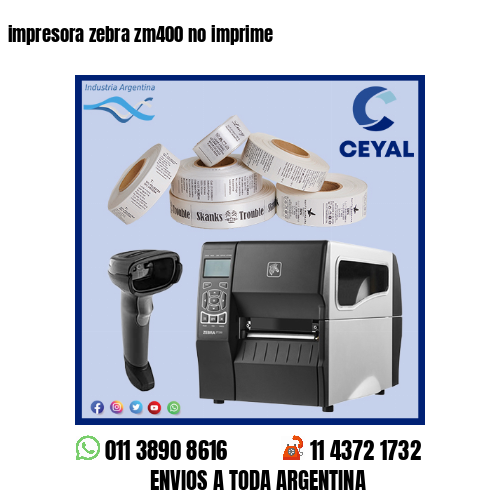 impresora zebra zm400 no imprime