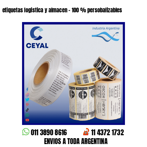 etiquetas logistica y almacen – 100 % persobalizables