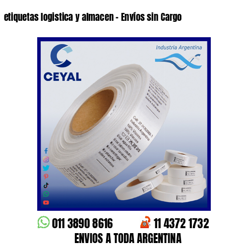 etiquetas logistica y almacen - Envíos sin Cargo