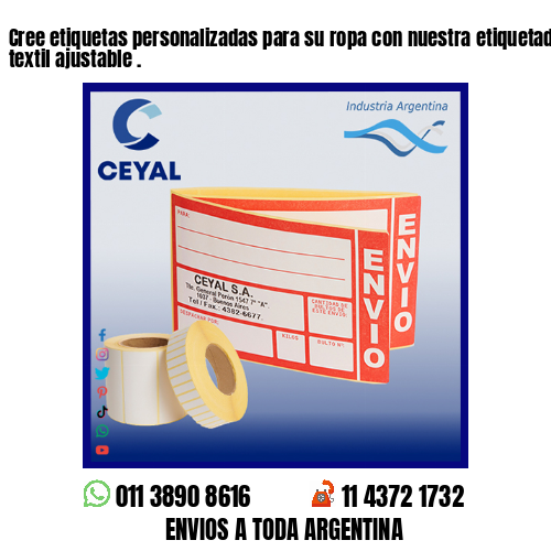 Cree etiquetas personalizadas para su ropa con nuestra etiquetadora manual textil ajustable .