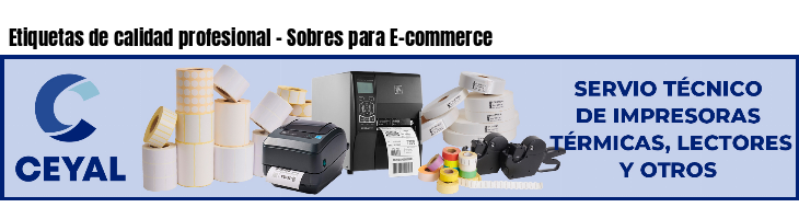 Etiquetas de calidad profesional - Sobres para E-commerce