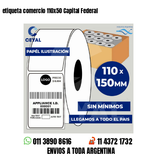 etiqueta comercio 110x50 Capital Federal