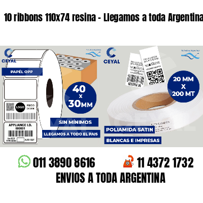 10 ribbons 110x74 resina - Llegamos a toda Argentina