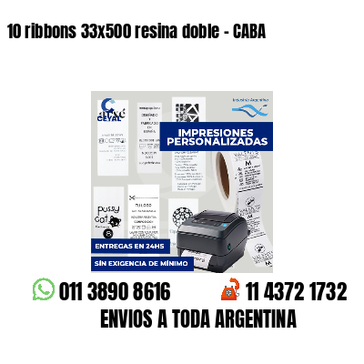 10 ribbons 33x500 resina doble - CABA