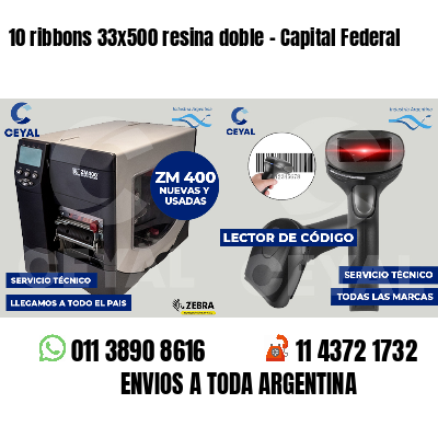 10 ribbons 33x500 resina doble - Capital Federal