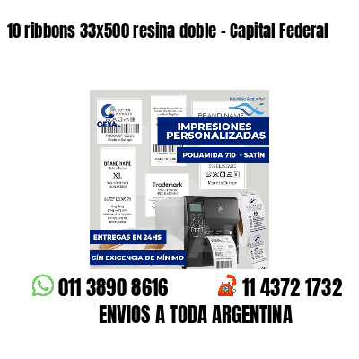 10 ribbons 33x500 resina doble - Capital Federal