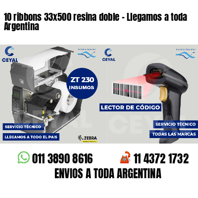 10 ribbons 33x500 resina doble - Llegamos a toda Argentina