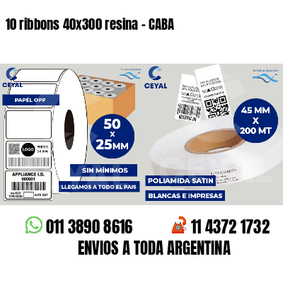 10 ribbons 40x300 resina - CABA