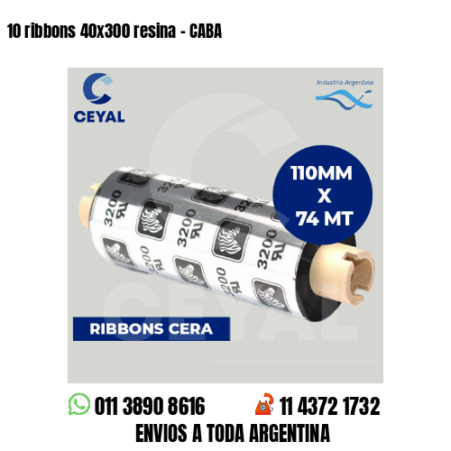 10 ribbons 40×300 resina – CABA