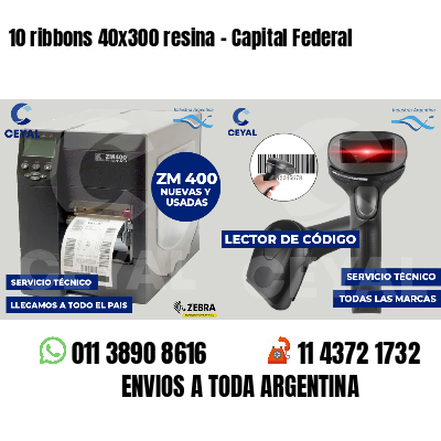 10 ribbons 40x300 resina - Capital Federal