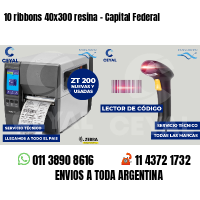 10 ribbons 40x300 resina - Capital Federal