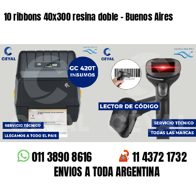 10 ribbons 40x300 resina doble - Buenos Aires