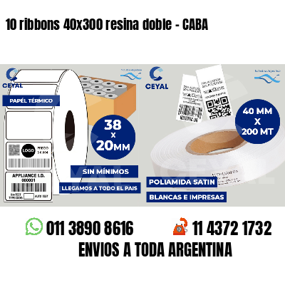 10 ribbons 40x300 resina doble - CABA