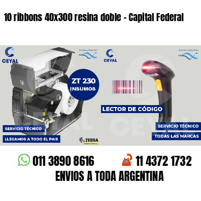 10 ribbons 40x300 resina doble - Capital Federal