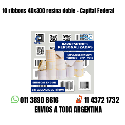 10 ribbons 40x300 resina doble - Capital Federal