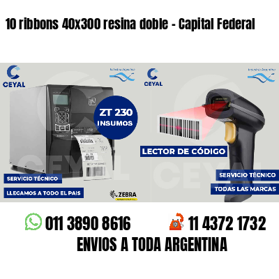 10 ribbons 40x300 resina doble - Capital Federal