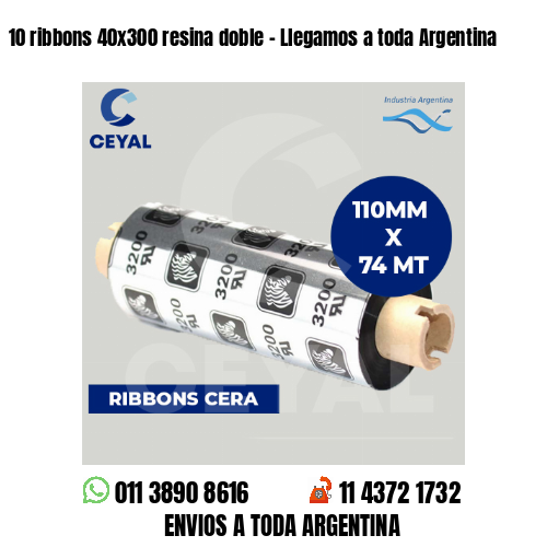 10 ribbons 40×300 resina doble – Llegamos a toda Argentina