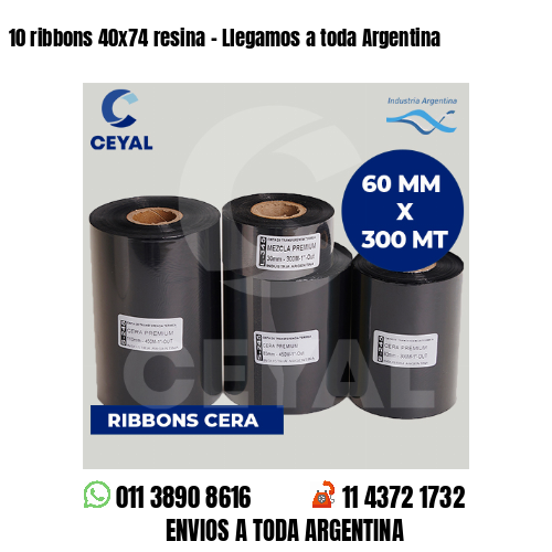 10 ribbons 40×74 resina – Llegamos a toda Argentina