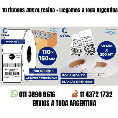 10 ribbons 40x74 resina - Llegamos a toda Argentina