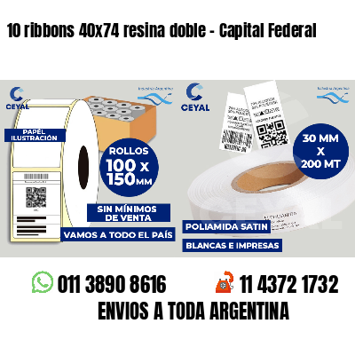 10 ribbons 40x74 resina doble - Capital Federal