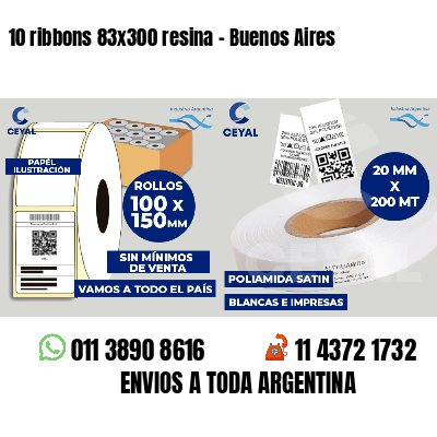 10 ribbons 83x300 resina - Buenos Aires