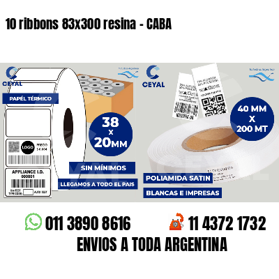 10 ribbons 83x300 resina - CABA