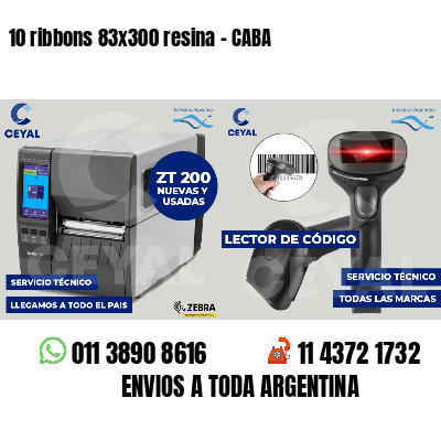 10 ribbons 83x300 resina - CABA