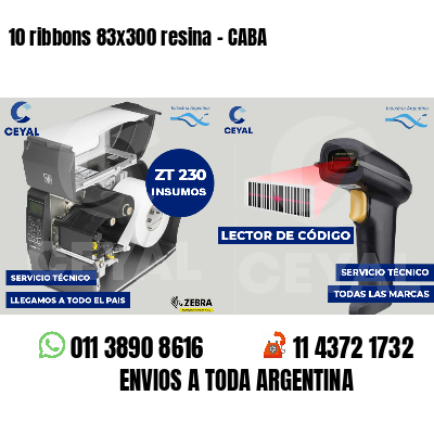 10 ribbons 83x300 resina - CABA