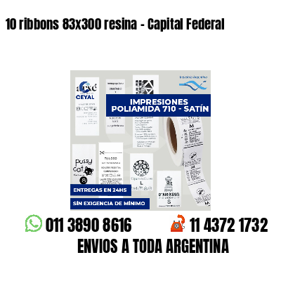 10 ribbons 83x300 resina - Capital Federal