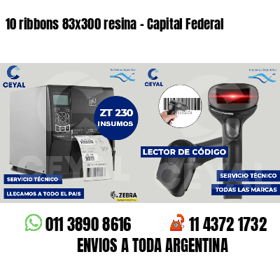 10 ribbons 83x300 resina - Capital Federal