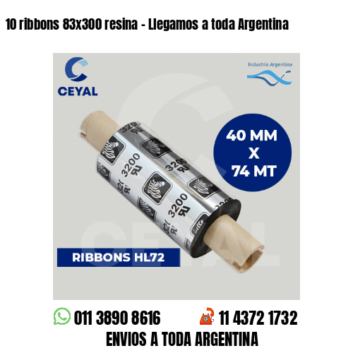 10 ribbons 83x300 resina - Llegamos a toda Argentina